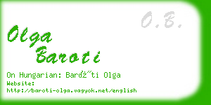 olga baroti business card